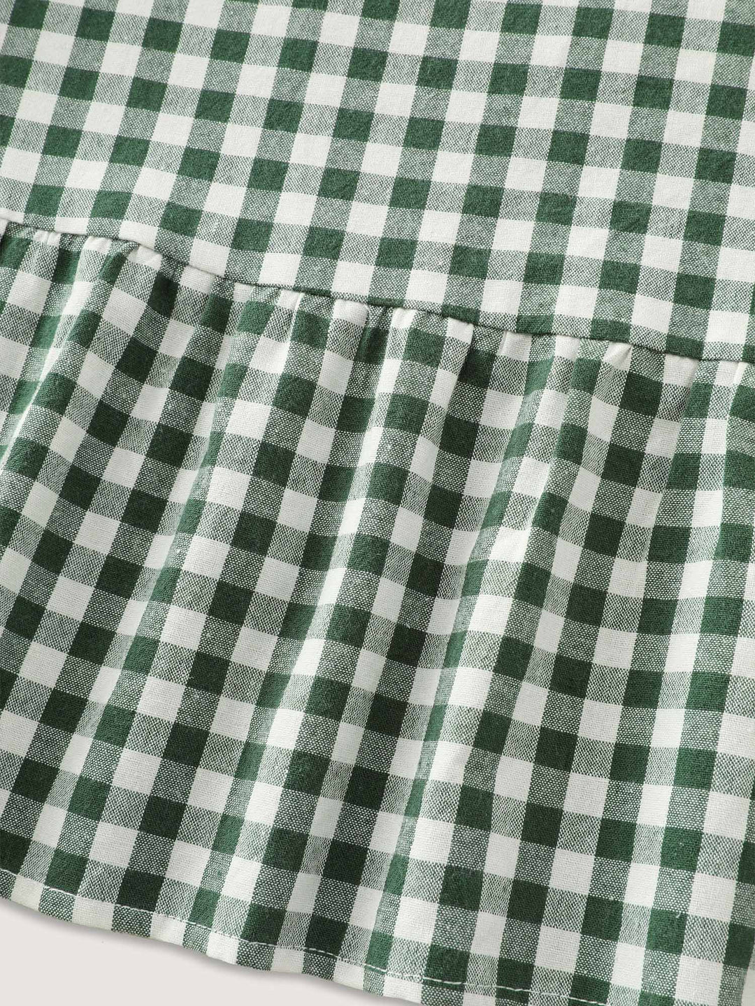 Supersoft Check Print Open Back Blouse