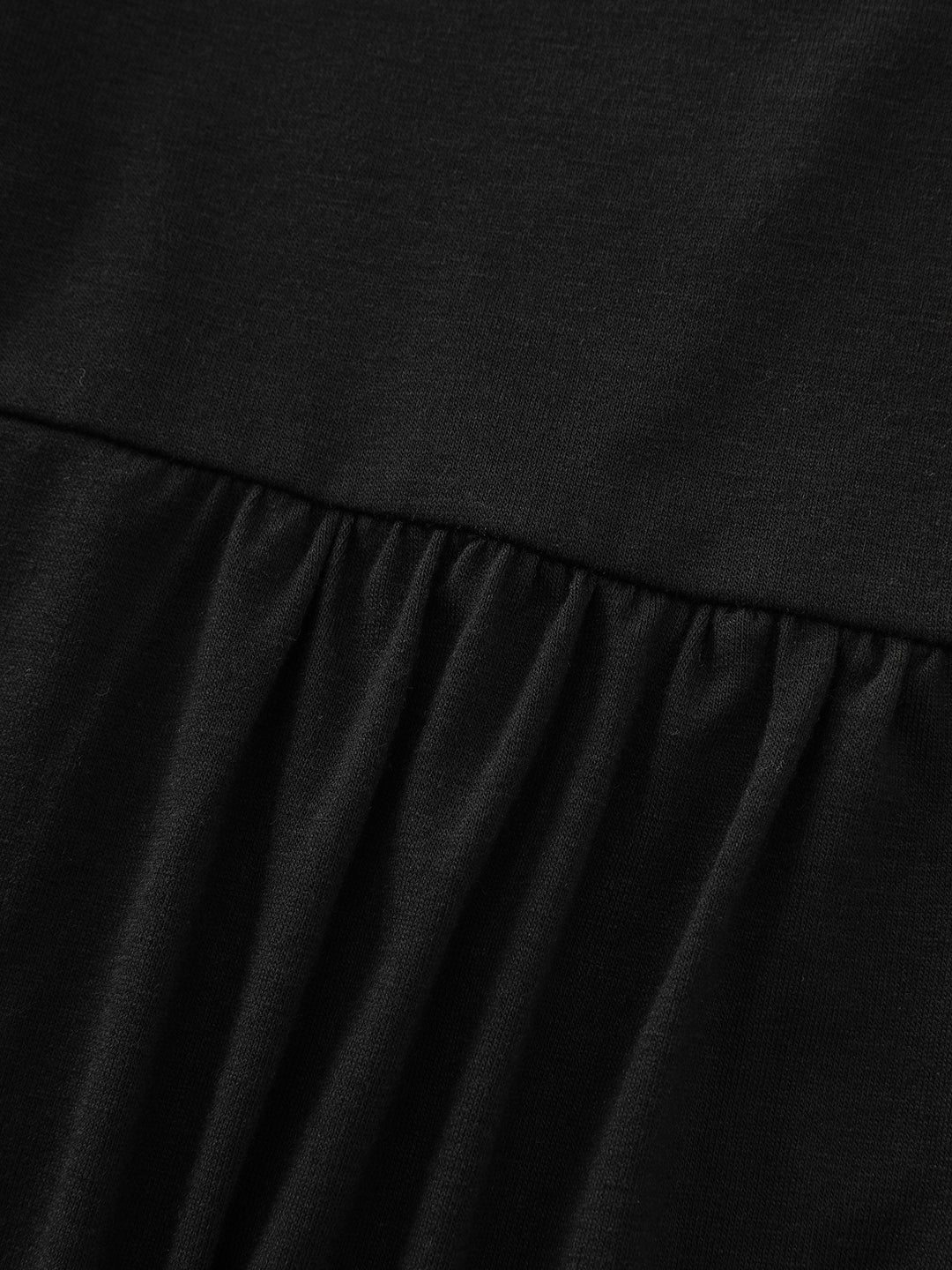 Supersoft Stretchy Draped Lace Trim Plain T-Shirt