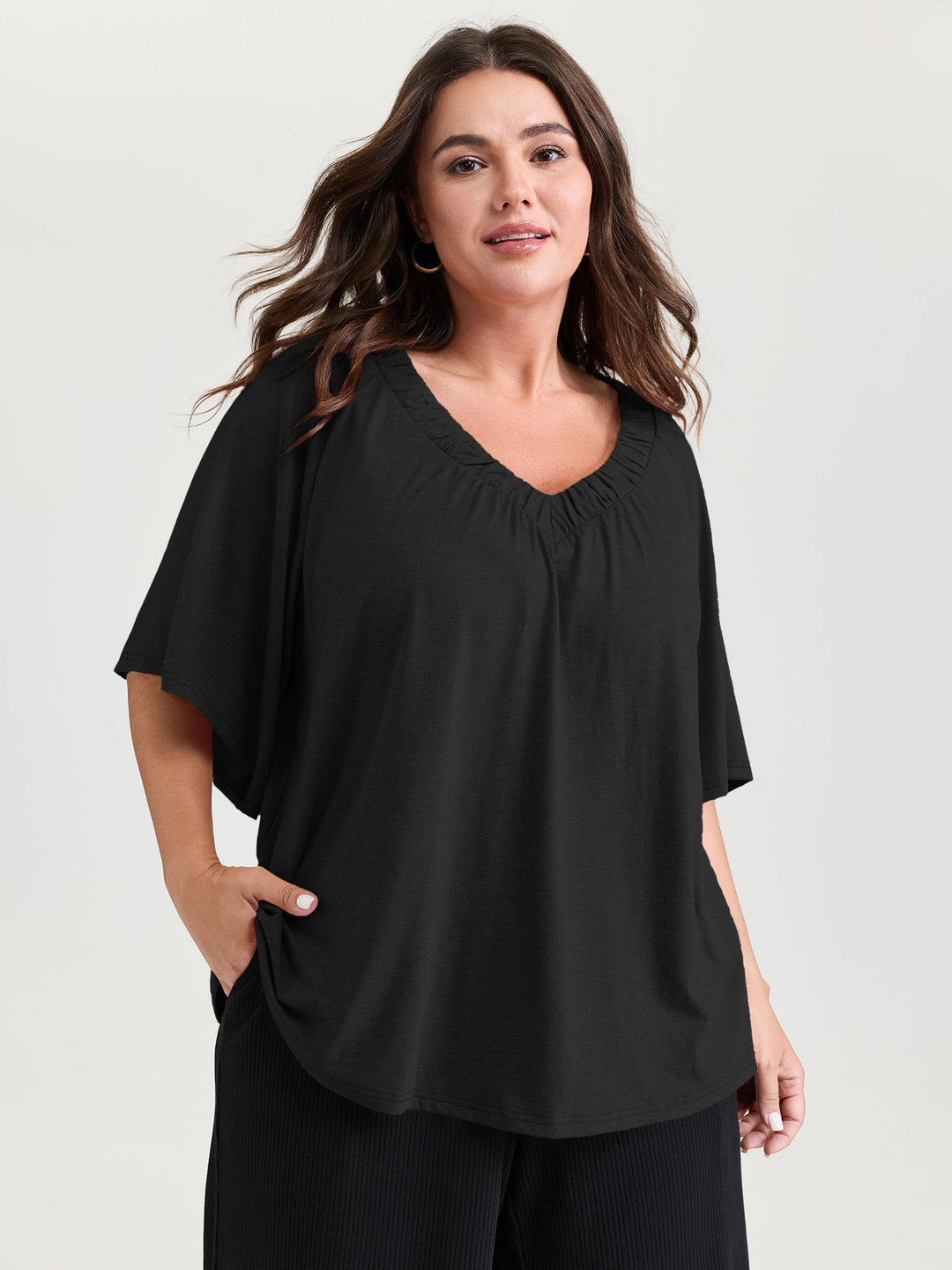 Supersoft Bust-Friendly Flowy Plain Top
