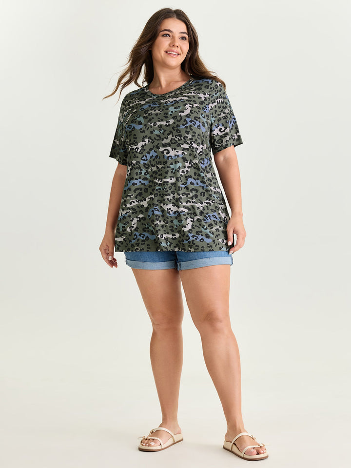 Camouflage Leopard Print T-Shirt