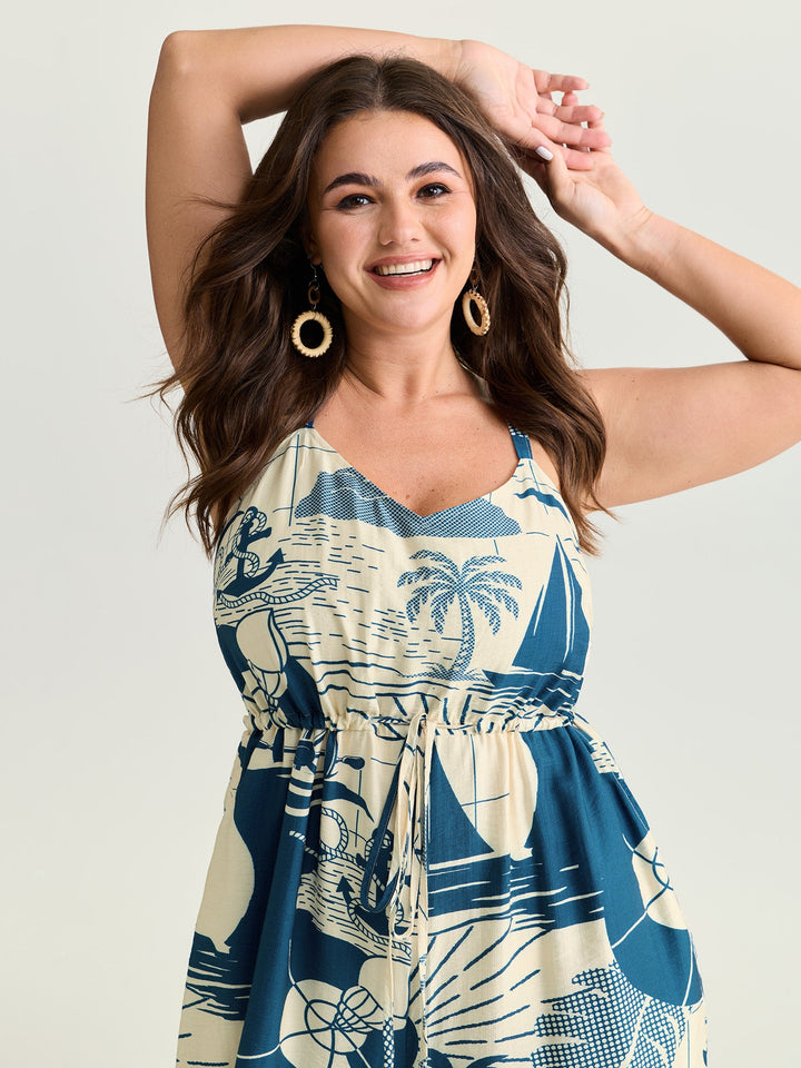 Holiday Ready Printed Cami Jumpsuit