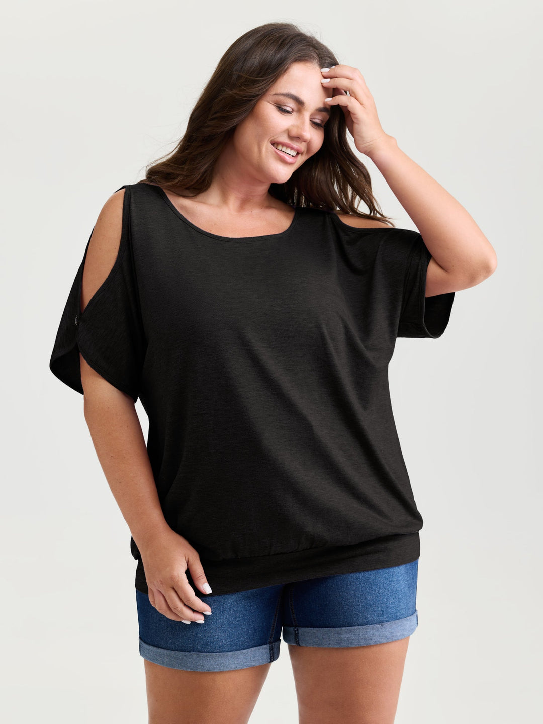 Supersoft Cut-Out Shoulder T-Shirt
