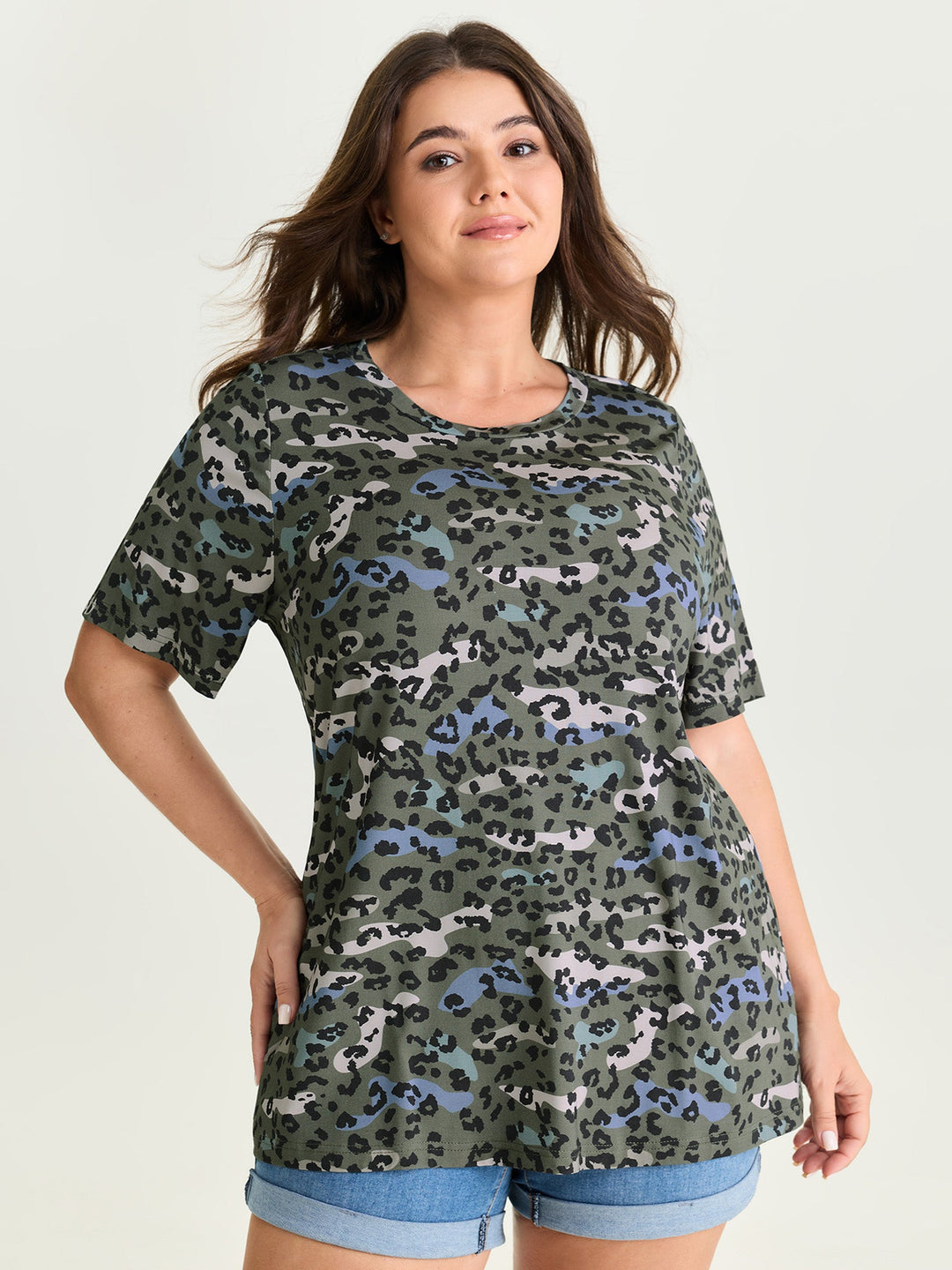 Camouflage Leopard Print T-Shirt