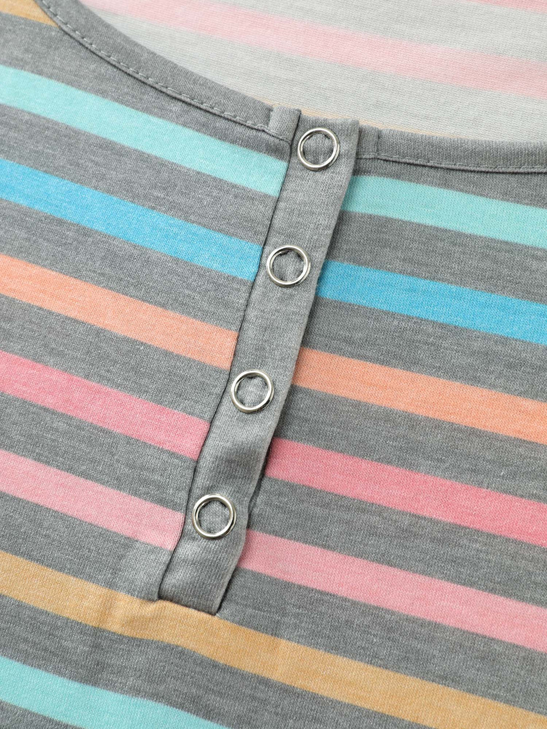 Supersoft Colorful Stripes Scoop Neck Tank Top