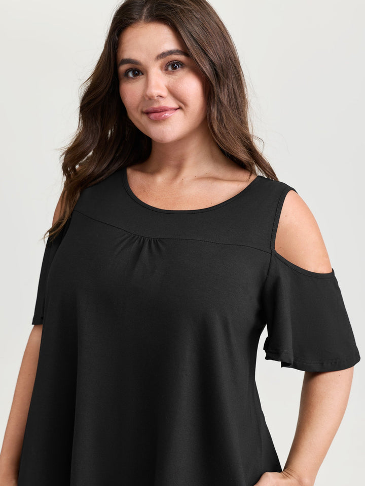 Supersoft Bust-Friendly Shoulder Cut-Out T-Shirt