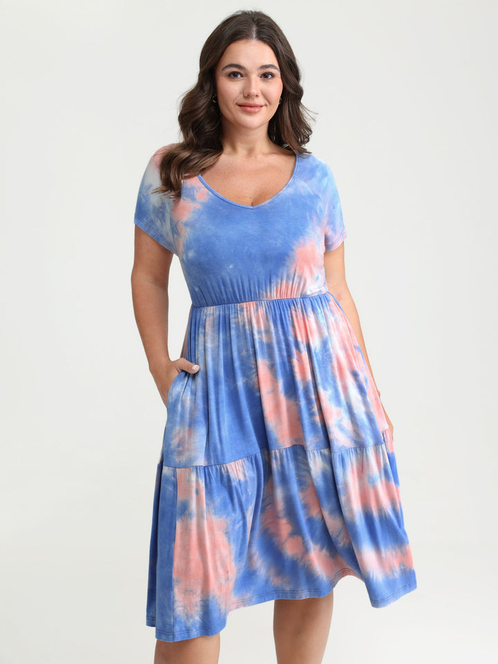 Supersoft Tie-Dye Pockets Midi Dress