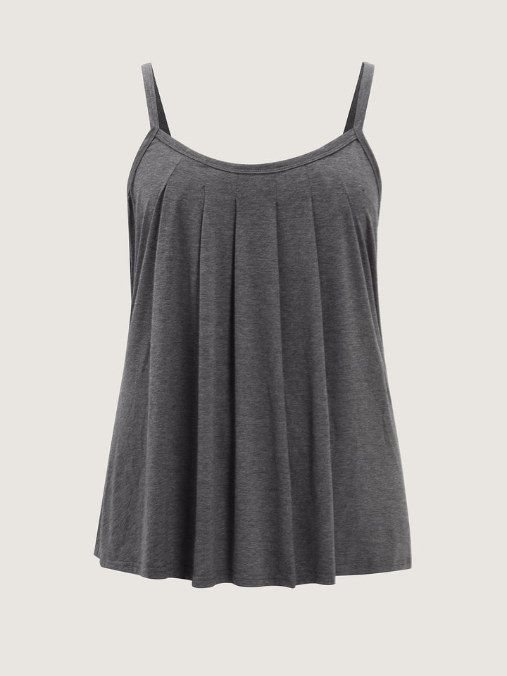 Supersoft Stretchy Pleated Tank Top