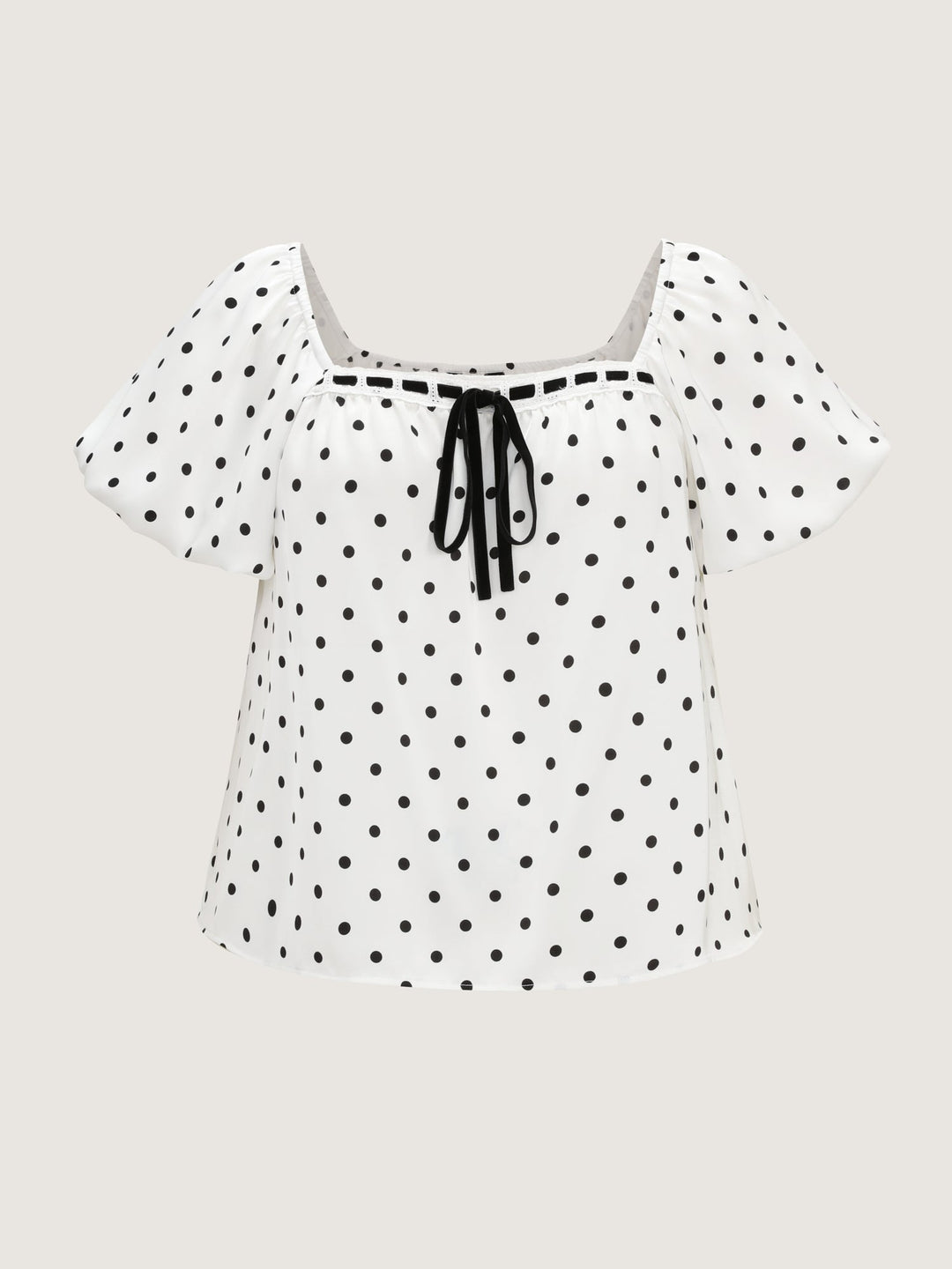 Timeless Polka Dots Neck-Tie Blouse