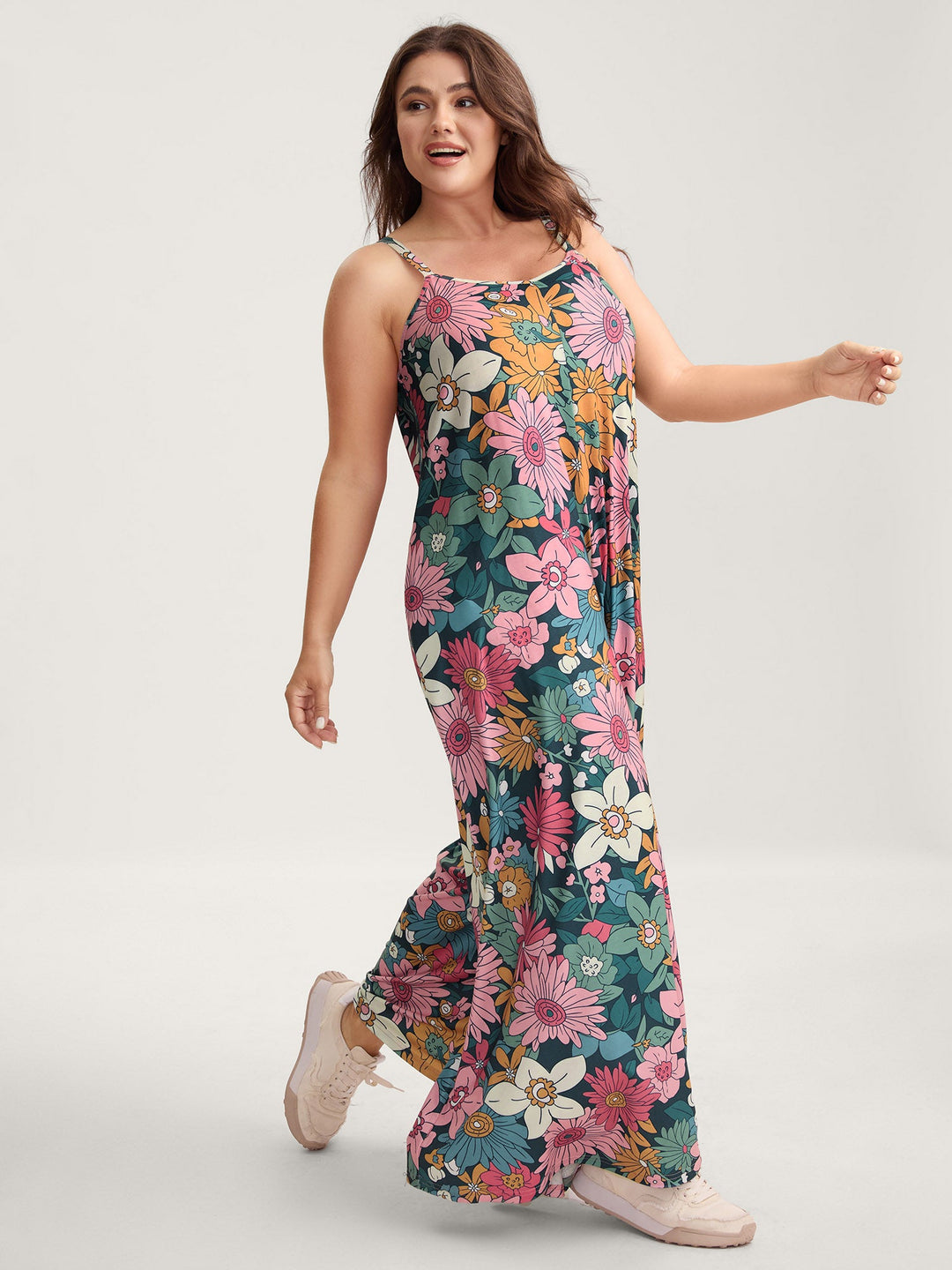 Vivid Groove Stretchy Adjustable Jumpsuit