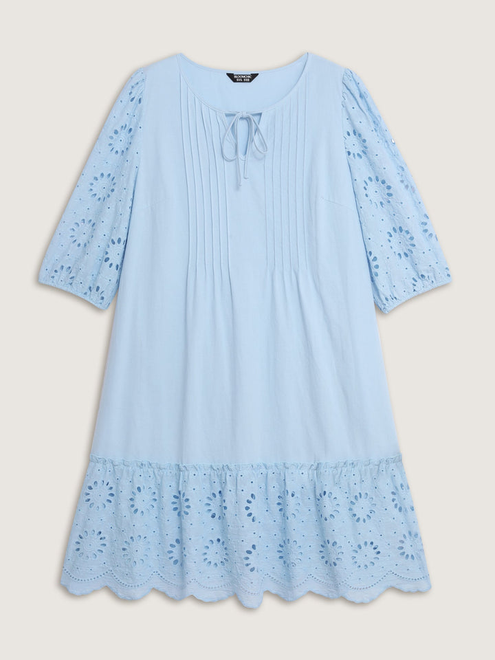Pure Cotton Cut-Out Detail Mini Dress