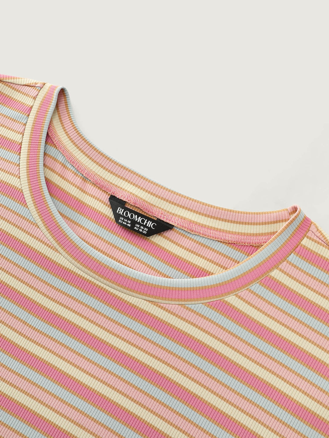 Striped Print Relaxed-Fit T-Shirt
