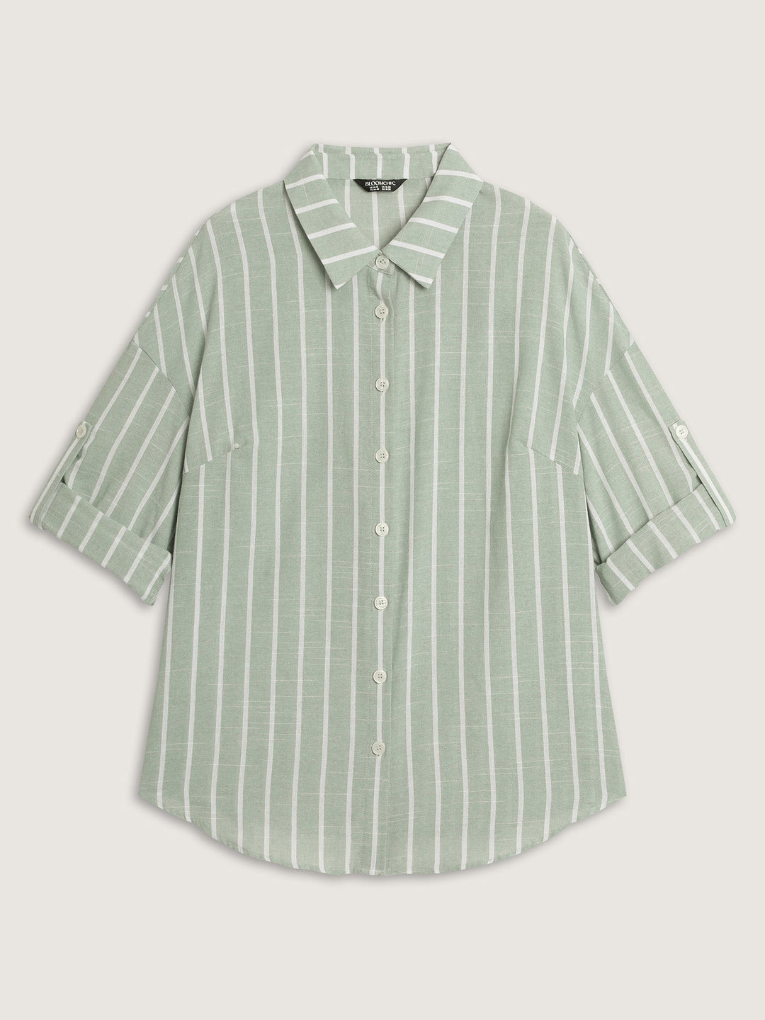 Adjustable Tab Sleeve Button-Down Shirt