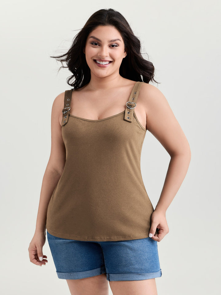 Supersoft Adjustable Shoulder Strap Plain Tank Top
